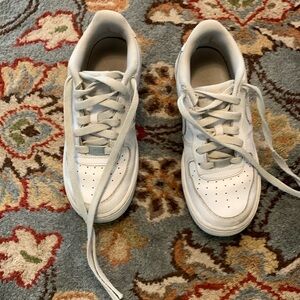 Nike Air Force one youth size 4 white with white stripe